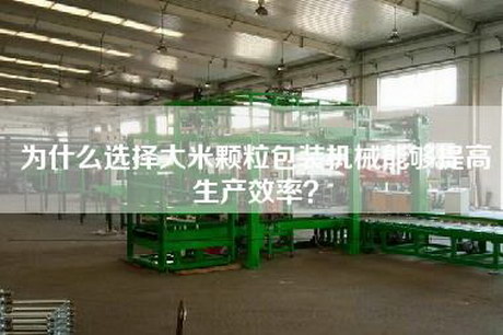 为什么选择大米颗粒包装机械能够提高生产效率?